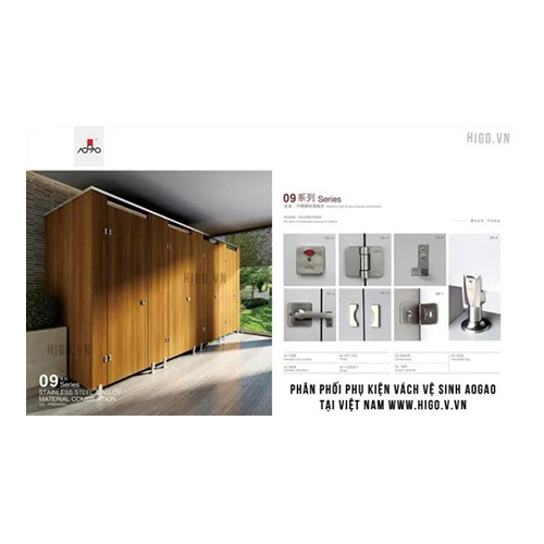 Bộ phụ kiện vách ngăn vệ sinh Aogao series 09